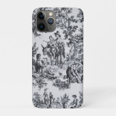 Französisch toile de joues Schwarz-Weiß elegant Case-Mate iPhone Hülle (Rückseite)