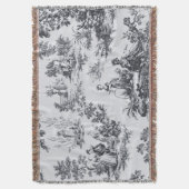 Französisch toile de joues Schwarz-Weiß elegant Decke (Vorderseite Vertikal)