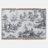 Französisch toile de joues Schwarz-Weiß elegant Decke (Vorderseite)