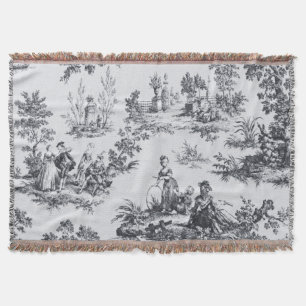 Französisch toile de joues Schwarz-Weiß elegant Decke