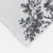 Französisch toile de joues Schwarz-Weiß elegant Fleecedecke (Ecke)