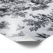 Französisch toile de joues Schwarz-Weiß elegant Fotodruck (Ecke)