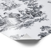 Französisch toile de joues Schwarz-Weiß elegant Fotodruck (Ecke)