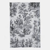 Französisch toile de joues Schwarz-Weiß elegant Geschirrtuch (Vertikal)