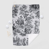 Französisch toile de joues Schwarz-Weiß elegant Golfhandtuch (Insitu)