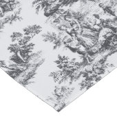 Französisch toile de joues Schwarz-Weiß elegant Großer Tischläufer (Ecke)