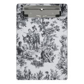 Französisch toile de joues Schwarz-Weiß elegant Mini Klemmbrett (Vorderseite)