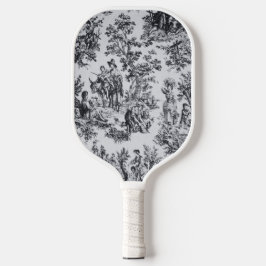 Französisch toile de joues Schwarz-Weiß elegant Pickleball Schläger