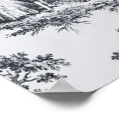 Französisch toile de joues Schwarz-Weiß elegant Poster (Ecke)