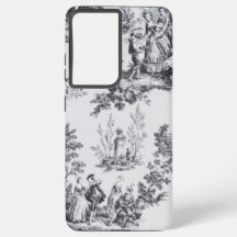 Französisch toile de joues Schwarz-Weiß elegant