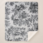 Französisch toile de joues Schwarz-Weiß elegant Sherpadecke (Vorderseite)