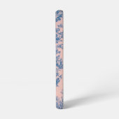 Französisch toile de jouy blau und rosa elegant samsung galaxy hülle (Linke Seite)