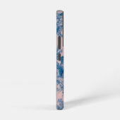 Französisch toile de jouy blau und rosa elegant samsung galaxy hülle (Rechte Seite)