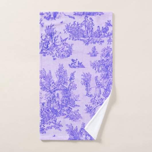 Französisch toile de jouy blau-weiß elegant badhandtuch set (Handtuch)