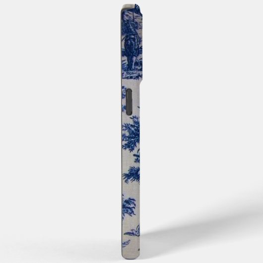 Französisch toile de jouy blau-weiß elegant Case-Mate iPhone hülle (Rückseite / Rechts)