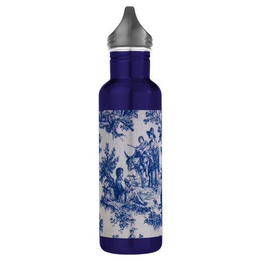 Französisch toile de jouy blau-weiß elegant edelstahlflasche (Links)