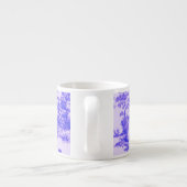 Französisch toile de jouy blau-weiß elegant espressotasse (Rückseite)