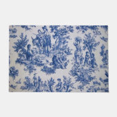 Französisch toile de jouy blau-weiß elegant fußmatte (Vorderseite)