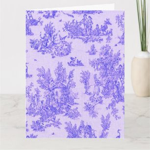 Französisch toile de jouy blau-weiß elegant karte