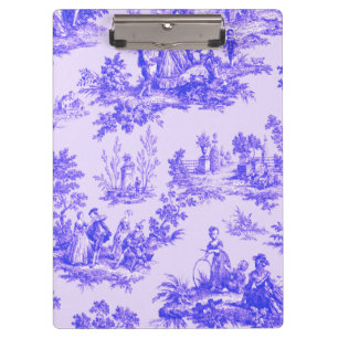 Französisch toile de jouy blau-weiß elegant klemmbrett