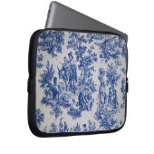 Französisch toile de jouy blau-weiß elegant laptopschutzhülle (Vorne Rechts)