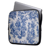 Französisch toile de jouy blau-weiß elegant laptopschutzhülle (Vorderseite Links)