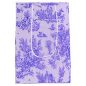 Französisch toile de jouy blau-weiß elegant mittlere geschenktüte (Rückseite)