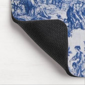 Französisch toile de jouy blau-weiß elegant mousepad (Ecke)