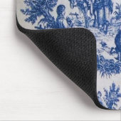Französisch toile de jouy blau-weiß elegant mousepad (Ecke)