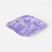 Französisch toile de jouy blau-weiß elegant pappteller (Gewinkelt)