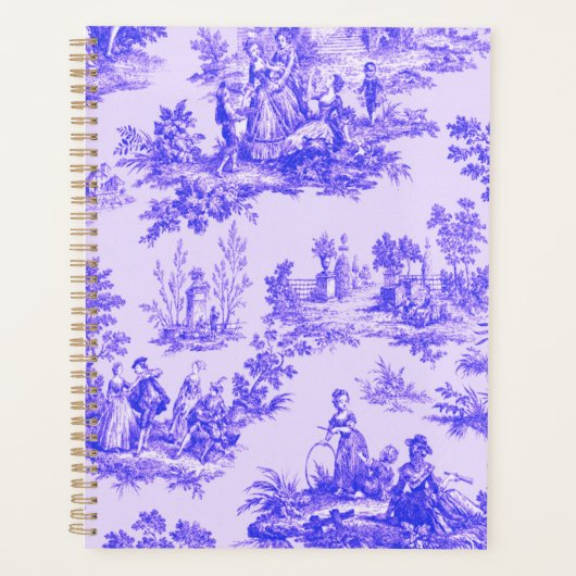 Französisch toile de jouy blau-weiß elegant planer (Vorderseite)