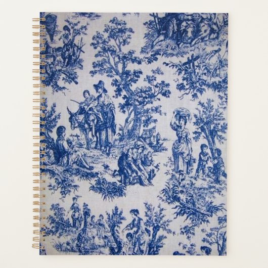 Französisch toile de jouy blau-weiß elegant planer (Vorderseite)