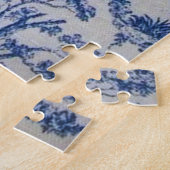 Französisch toile de jouy blau-weiß elegant puzzle (Seite)