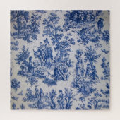 Französisch toile de jouy blau-weiß elegant puzzle (Vertikal)