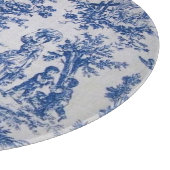 Französisch toile de jouy blau-weiß elegant schneidebrett (Ecke)