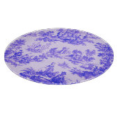 Französisch toile de jouy blau-weiß elegant schneidebrett (Ecke)