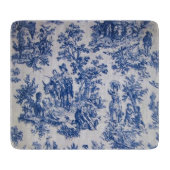 Französisch toile de jouy blau-weiß elegant schneidebrett (Vorderseite)