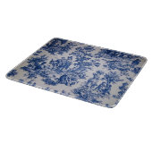 Französisch toile de jouy blau-weiß elegant schneidebrett (Ecke)