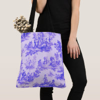 Französisch toile de jouy blau-weiß elegant