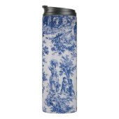 Französisch toile de jouy blau-weiß elegant thermosbecher (Nach rechts gedreht)