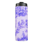 Französisch toile de jouy blau-weiß elegant thermosbecher (Vorderseite)