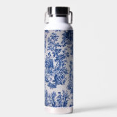 Französisch toile de jouy blau-weiß elegant trinkflasche (Vorne)