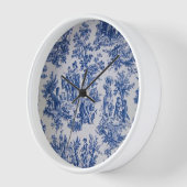 Französisch toile de jouy blau-weiß elegant uhr (Winkel)