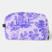 Französisch toile de jouy blau-weiß elegant waschbeutel (Vorderseite)