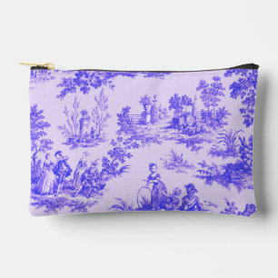 Französisch toile de jouy blau-weiß elegant zubehörtasche