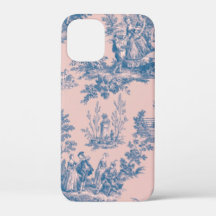 Französisch toile de jouy pink und weiß elegant
