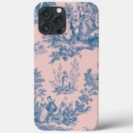 Französisch toile de jouy pink und weiß elegant Case-Mate iPhone hülle