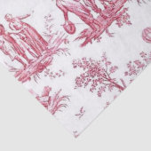 Französisch Toile Red Decoupage Hot Air Ballon Men Seidenpapier (Detail)