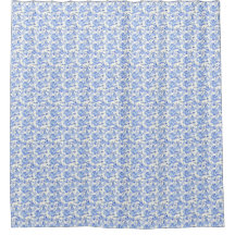 Französisch Toile Style Blau und Weiß