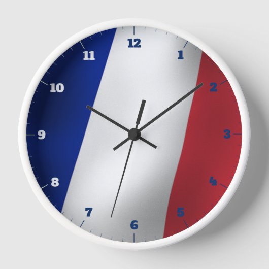 FRANZÖSISCH TRICOLOR FLAG UHR (Vorderseite)